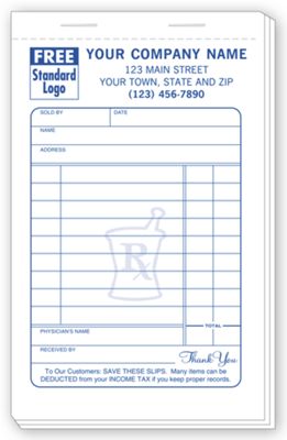 Large Pharmacy Sales Slips 1