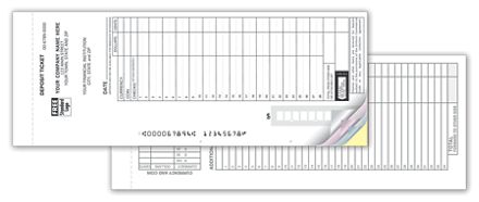 Loose Deposit Ticket Sets - Maximum Entry Format