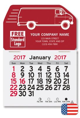 Monthly Magnetic Van Calendar 108743