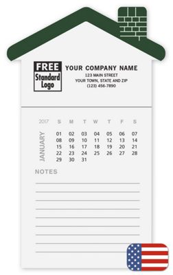 BIC Magnetic House Shaped Calendar with Notepad 108758