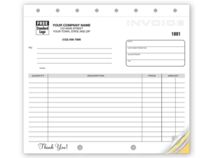 Classic Design, Lined Small Format Invoices