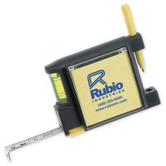 Tape Measure With Note Pad, Pen And Leveler