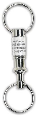 Silvertone Pull-Apart Key Tag 109217