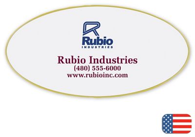 Oval Name Badges 109255