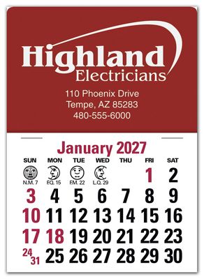 Stick Up Calendar Rectangle 109363