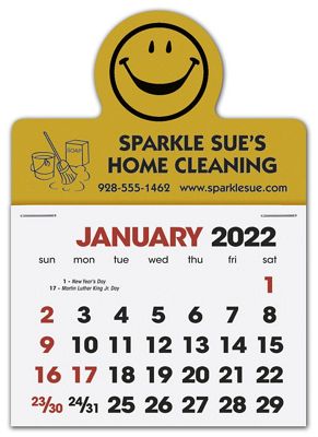 Stick Up Calendar Smiley Face 109367