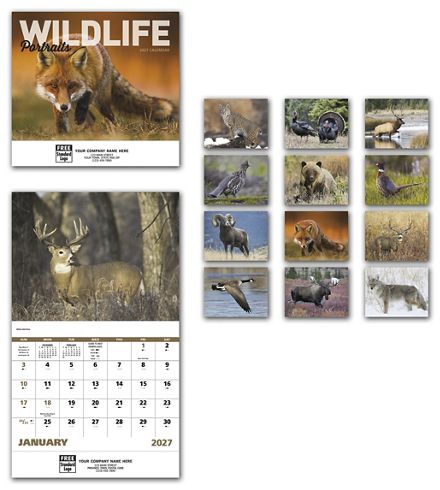2027 Wildlife Portraits Wall Calendar
