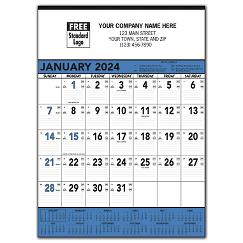 Blue and Black Contractors Memo Calendar