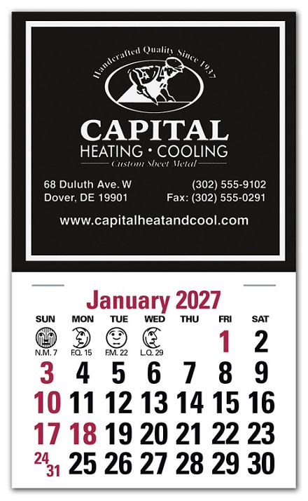 2027 Stick Up Calendar Square