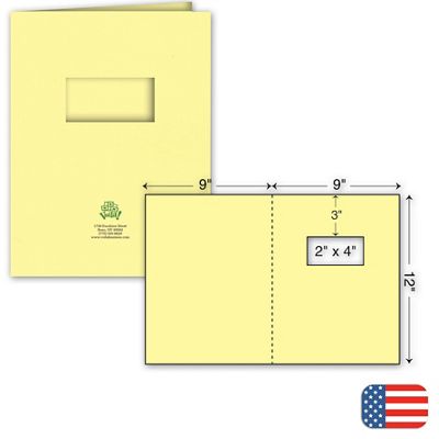 One Part Report Cover - Ink Imprint - w/window 109814