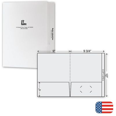 Filing Tab Presentation Folder - Ink Imprint 109817