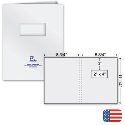 One Part Extra Capacity Report Cover - Ink Imprint w/window 109824