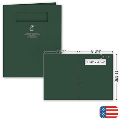 Side-Staple Report Cover - Foil Imprint - w/window 109826