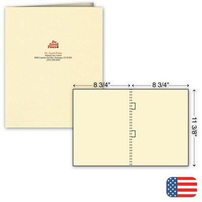 Side-Staple Report Cover - Ink Imprint 109829
