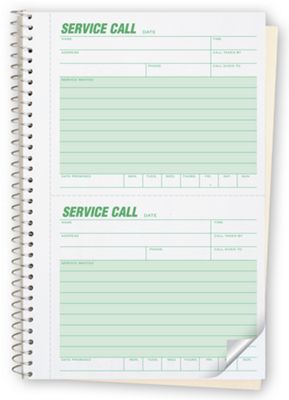 Phone Message Book -  Service Call Book 11