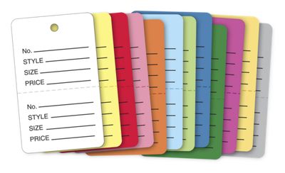Large Color Coded Garment Tags 1100