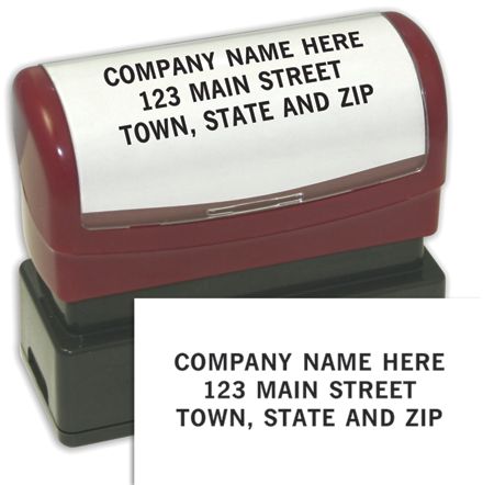 Three Line Custom Pre-Inked Stamp