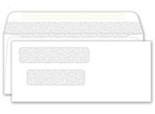 Double Window Confidential Envelope 8 X 3 1/2, Gummed Seal