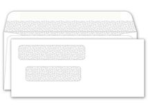 Double Window Confidential Envelope 8 X 3 1/2, Gummed Seal