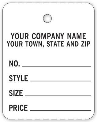 Price Tags, Strips of 5, White, 1 3/8 x 1 3/4 1155