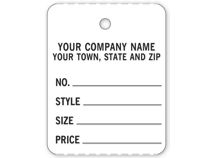 Price Tags, Strips of 5, White, 1 3/8 x 1 3/4