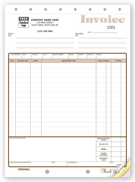 Furniture and Appliance Invoices