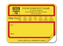 Jumbo Mailing Labels w/ Ship Via Check Boxes, Padded