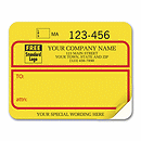 Jumbo Shipping Labels w/ UPS #, Padded, Yellow w/ Red 1200B