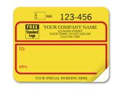 Jumbo Shipping Labels w/ UPS #, Padded, Yellow w/ Red