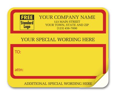 Jumbo Padded Mailing Label with Special Wording 1200C