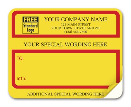 Jumbo Padded Mailing Label with Special Wording