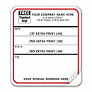 Shipping Content Labels, Padded, White w/ Black and Red 1202