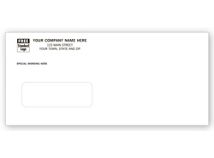 Single Window Envelope, Gummed Seal, Custom Wording