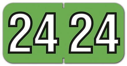 2024 Barkley End Tab Compatible Year Label Green