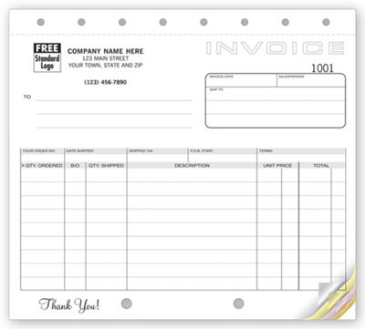Classic, Small Shipping Invoices 121
