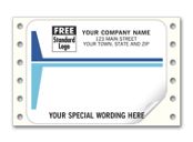Mailing Labels, Continuous, White with Blue Stripes