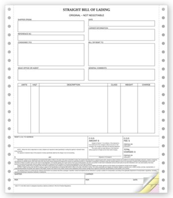 Bills of Lading, Continuous 12254