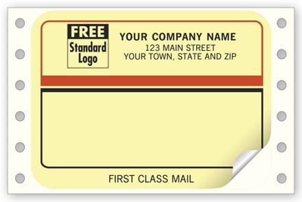 Continuous Mailing Label, First Class Mail