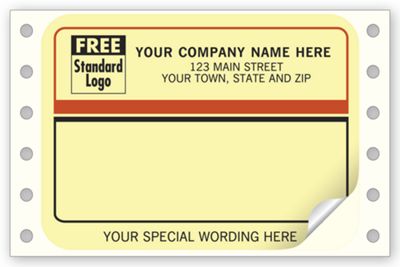 Mailing Labels, Continuous, Beige w/ Black/Rust Border 1228