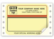 Mailing Labels, Continuous, Beige w/ Black/Rust Border