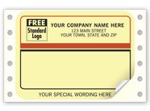 Mailing Labels, Continuous, Beige w/ Black/Rust Border
