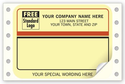 Mailing Labels, Continuous, Beige w/ Black/Rust Border