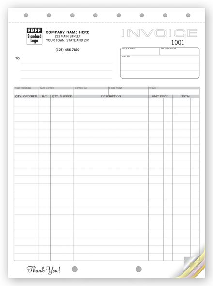Classic, Large Shipping Invoices