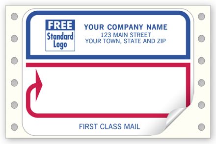 First Class Mail, Mailing Labels, Continuous, White