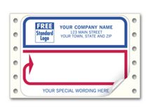 Mailing Labels, Continuous, White with Blue/Red Borders