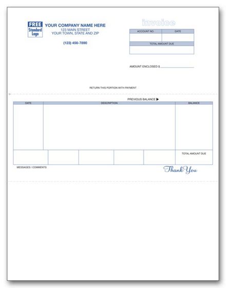 Classic Laser/Inkjet Invoice