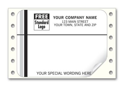 Mailing Labels, Continuous, White with Black/Gray Stripe 1236