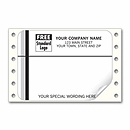 Mailing Labels, Continuous, White with Black/Gray Stripe 1236