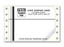 Mailing Labels, Continuous, White with Black/Gray Stripe
