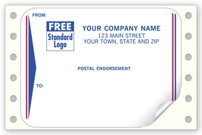 Postal Endorsement Mailing Labels, Continuous, White 1244